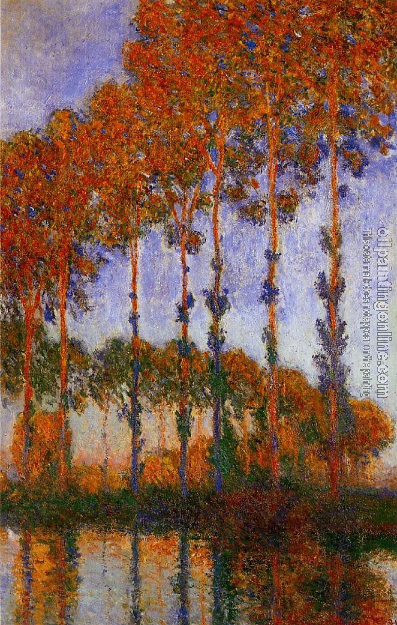Monet, Claude Oscar - Poplars on the Banks of the River Epte, Sunset